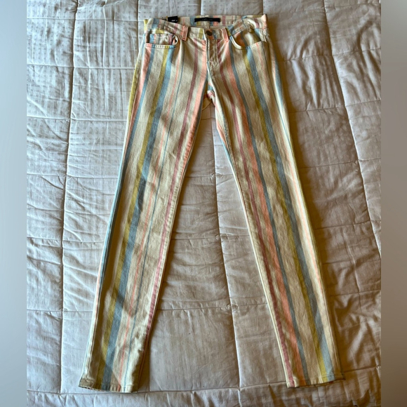 NWT J Brand Skinny Low-rise Candy Stripe Jean Legging 28 - Picture 3 of 10